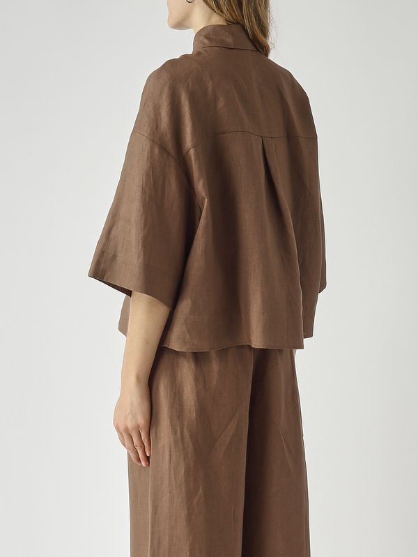 4. Chemise femme Rito en lin Tabac MM Max Mara 2616111038600
