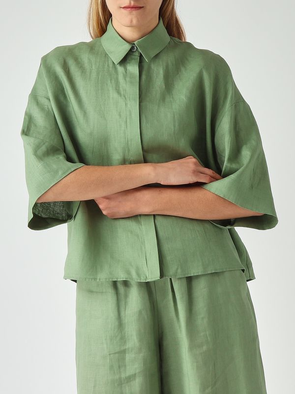 5. Chemise femme Rito en lin Sauge MM Max Mara 2616111038600