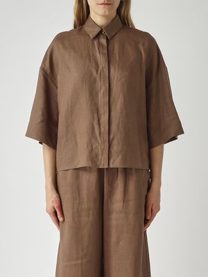 1. Chemise femme Rito en lin Tabac