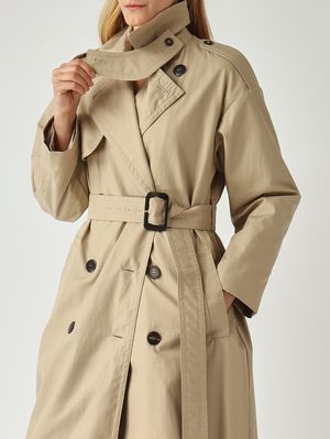 5. Trench donna Tcharme in cotone Cammello