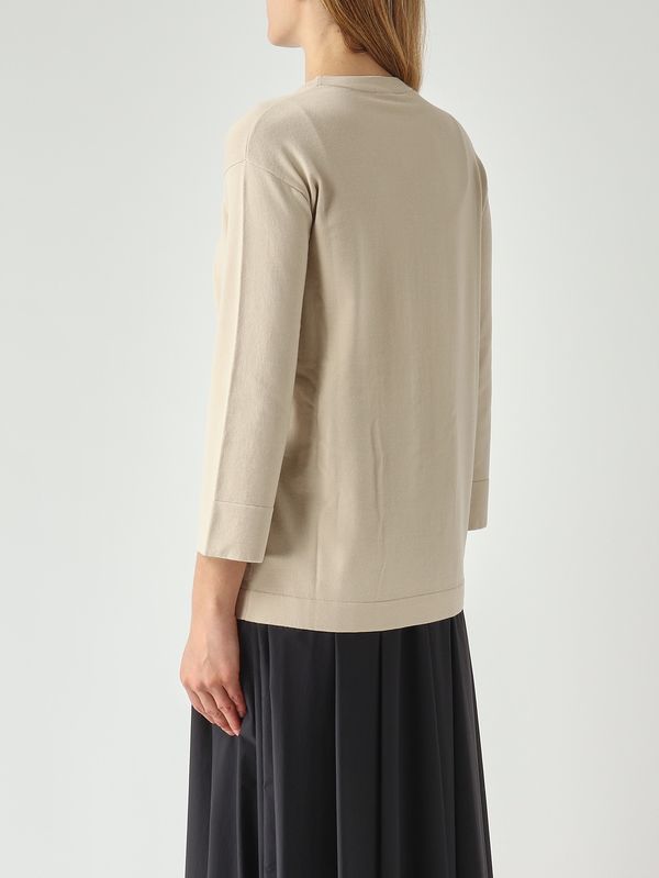 4. Jersey de mujer Foglia en mezcla de viscosa Crudo MM Max Mara 2616361077600