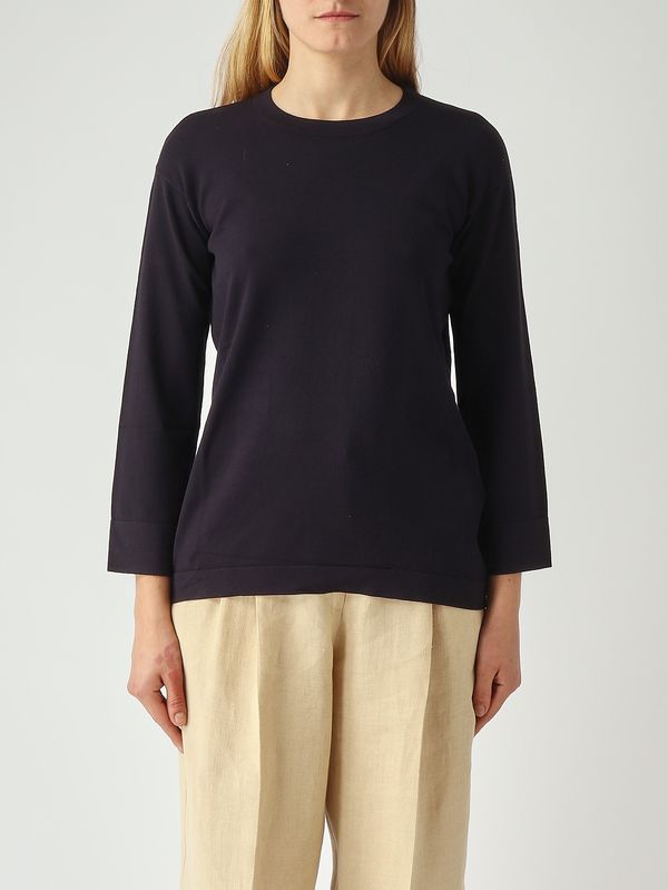 Maglia donna Foglia in misto viscosa Navy MM Max Mara