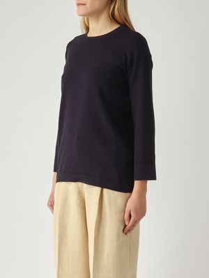 3. Maglia donna Foglia in misto viscosa Navy