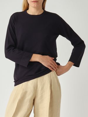 5. Maglia donna Foglia in misto viscosa Navy