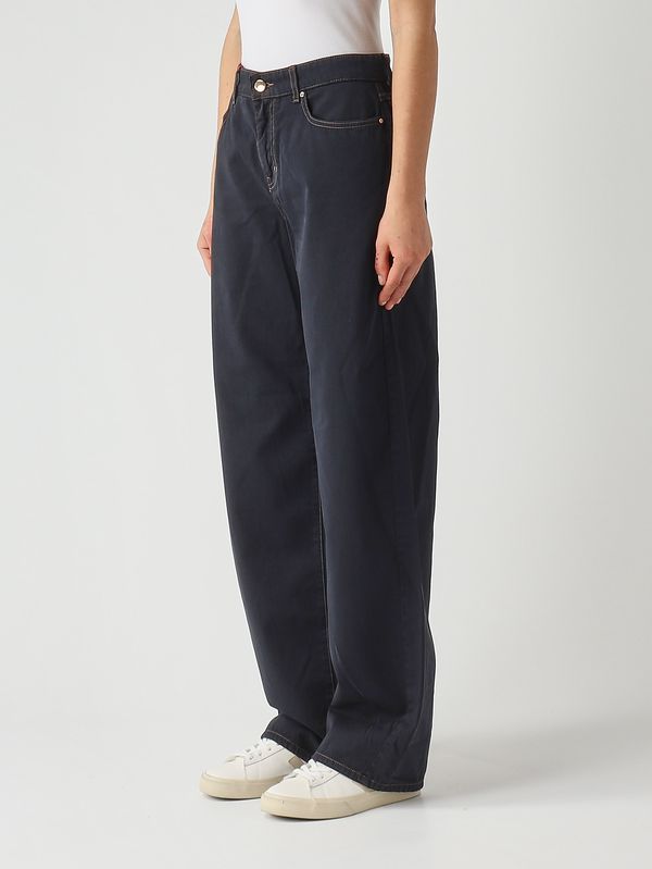 3. Pantalone donna Fatuo in raso di cotone Navy Max Mara Studio 2616131111600