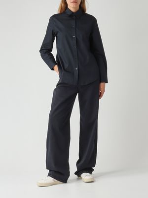 2. Pantalone donna Fatuo in raso di cotone Navy