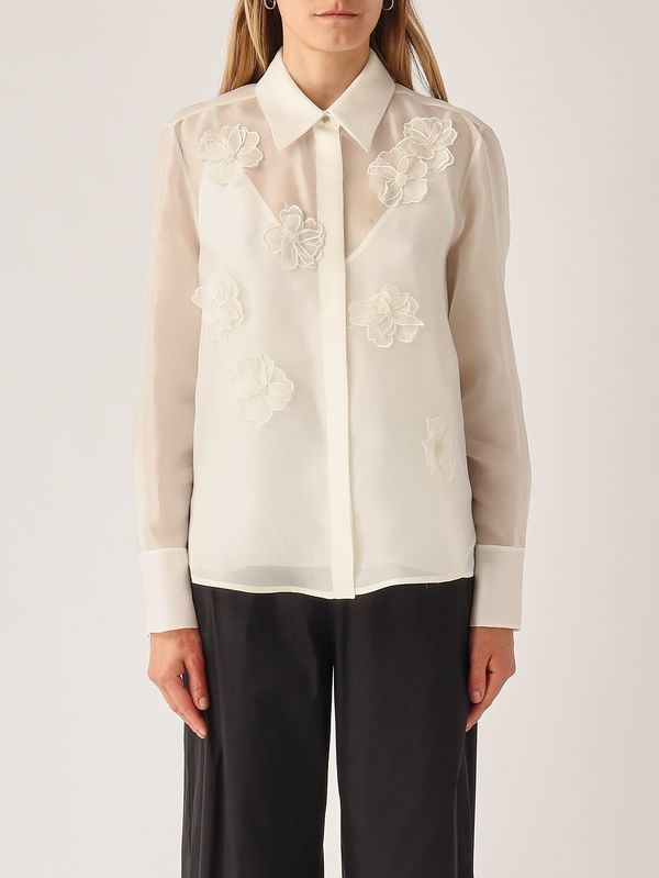 Camisa Eagi de seda para mujer Marfil Max Mara Studio