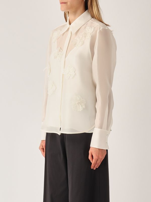 3. Damenbluse Eagi aus Seide Elfenbein Max Mara Studio 2616261013600