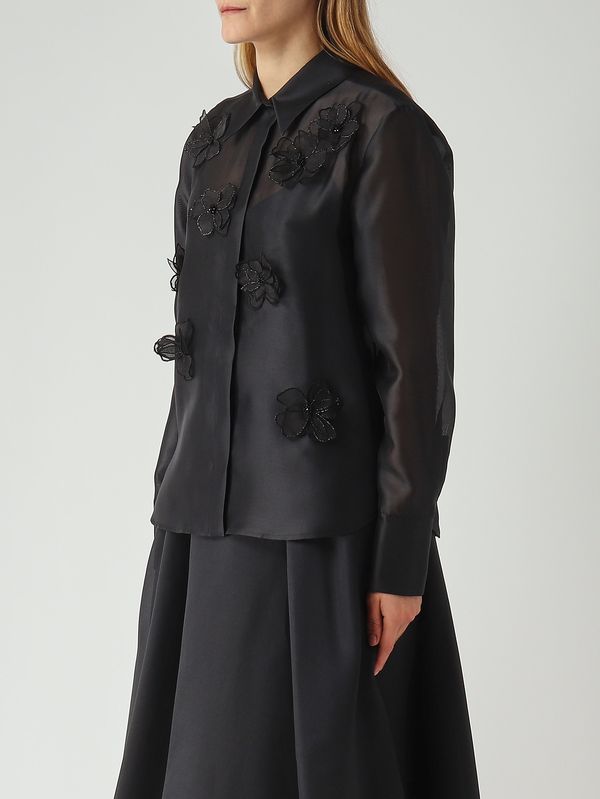 Max Mara Studio Women's Eagi silk shirt - Black | Caposerio.com