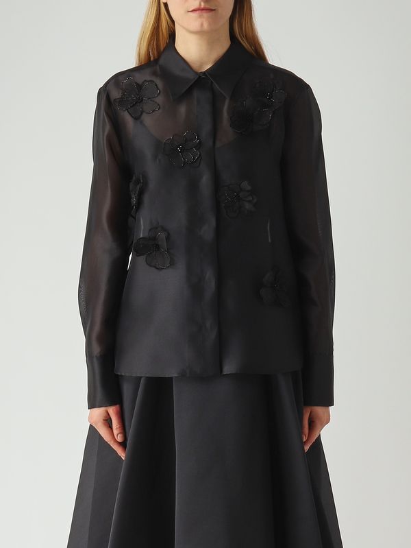 1. Damenbluse Eagi aus Seide Schwarz Max Mara Studio 2616261013600