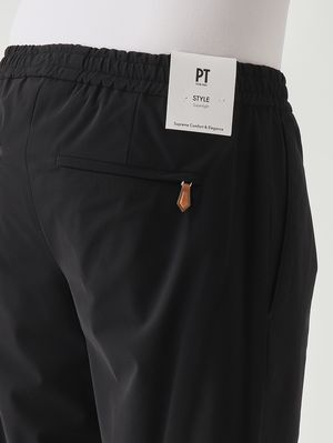 4. Men's Soft trousers in organic stretch technical fabric Black