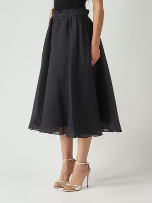 3. Gonna donna Ecalle in seta Nero