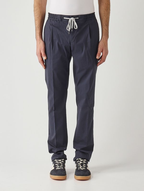 Pantalone uomo Soft in techno-popeline superlight stretch Navy PT Torino