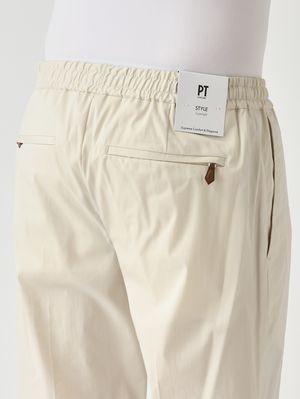 4. Men's Soft trousers in techno poplin superlight stretch Butter