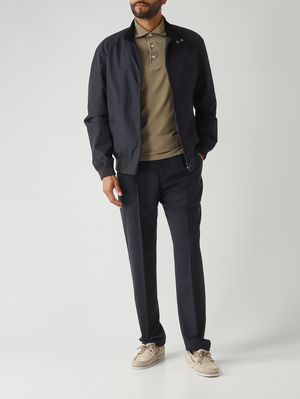 2. Herrenhose Union aus superleichter Deluxe-Wolle Marineblau