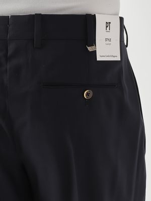 5. Herrenhose Union aus superleichter Deluxe-Wolle Marineblau
