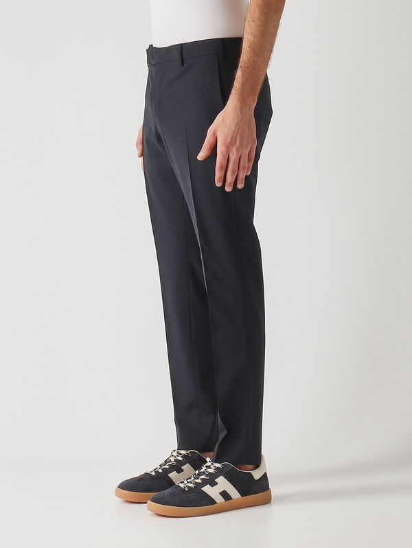 2. Men's Dieci trousers in tropical wavy b-stretch wool Navy PT Torino coafx0z00fwdma27