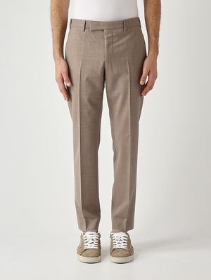 1. Men's Dieci trousers in tropical wavy b-stretch wool Mole