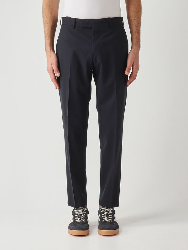 Pantalone uomo Rebel in lana ondulata tropicale b-stretch Navy PT Torino