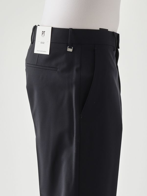 4. Herrenhose Rebel aus gewellter Tropenwolle mit Bi-Stretch Marineblau PT Torino corfz1z00fwdma27