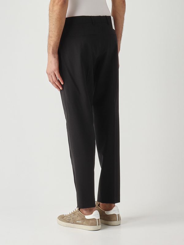 3. Herrenhose Rebel aus gewellter Tropenwolle mit Bi-Stretch Schwarz PT Torino corfz1z00fwdma27
