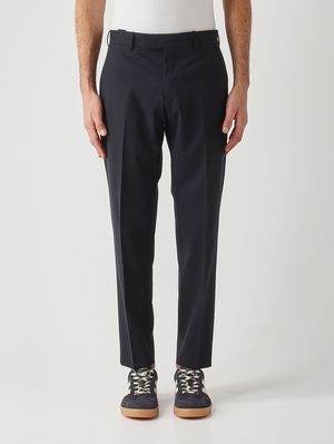1. Pantalon homme Rebel en laine ondulée tropicale b-stretch Bleu marine