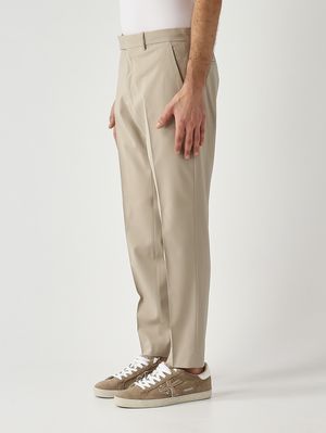 2. Pantalon homme Rebel en laine ondulée tropicale b-stretch Tourterelle