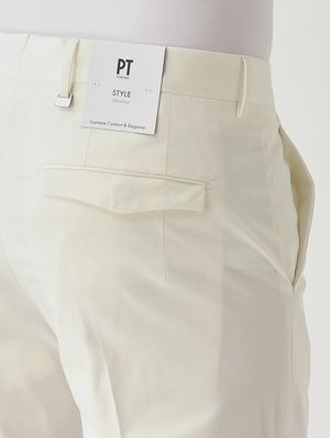 4. Pantalone uomo Master in cotone e seta stretch Burro