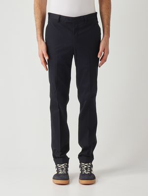 1. Herrenhose Master aus Baumwolle und Seide mit Stretch Marineblau