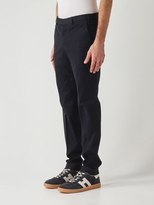 2. Herrenhose Master aus Baumwolle und Seide mit Stretch Marineblau