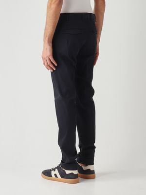 3. Herrenhose Master aus Baumwolle und Seide mit Stretch Marineblau