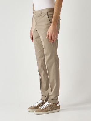 2. Pantalon homme Master en coton et soie extensible Taupe
