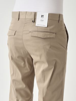 4. Pantalon homme Master en coton et soie extensible Taupe