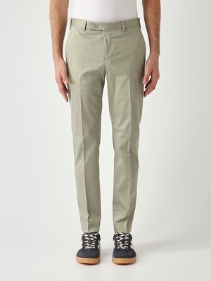 1. Pantalón de hombre Dieci en algodón elástico premium efecto satén Salvia