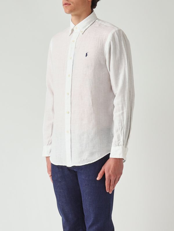 2. Chemise homme custom fit en lin Blanc Polo Ralph Lauren 710966294