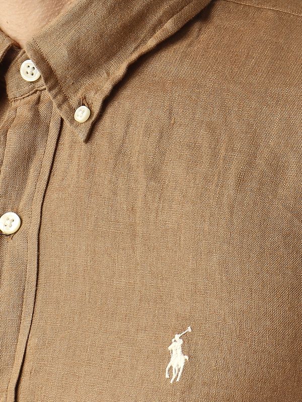 4. Chemise homme custom fit en lin Caramel Polo Ralph Lauren 710966294