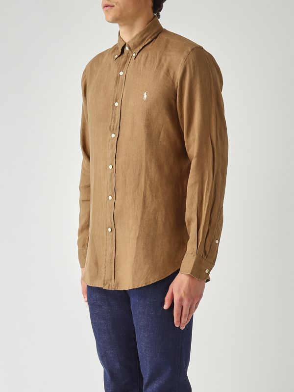 2. Chemise homme custom fit en lin Caramel Polo Ralph Lauren 710966294