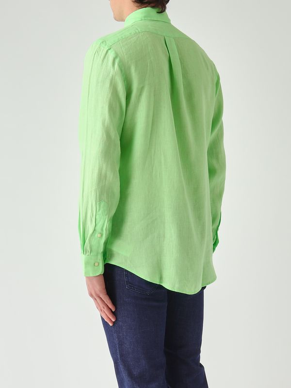 3. Chemise homme custom fit en lin citron vert Polo Ralph Lauren 710966294