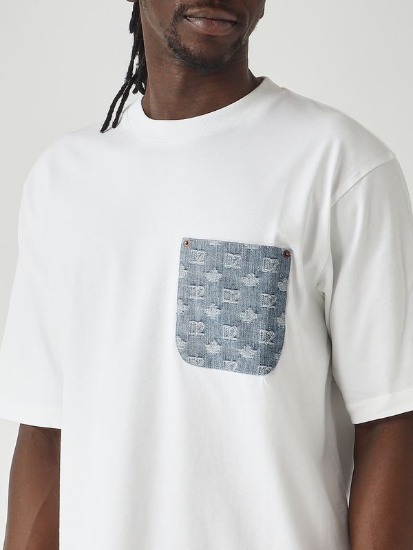 5. Camiseta de hombre de jersey de algodón Blanco Dsquared2 s74gd1554d20106