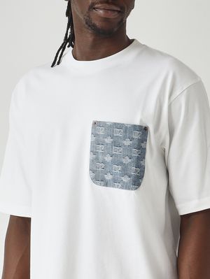 5. Camiseta de hombre de jersey de algodón Blanco