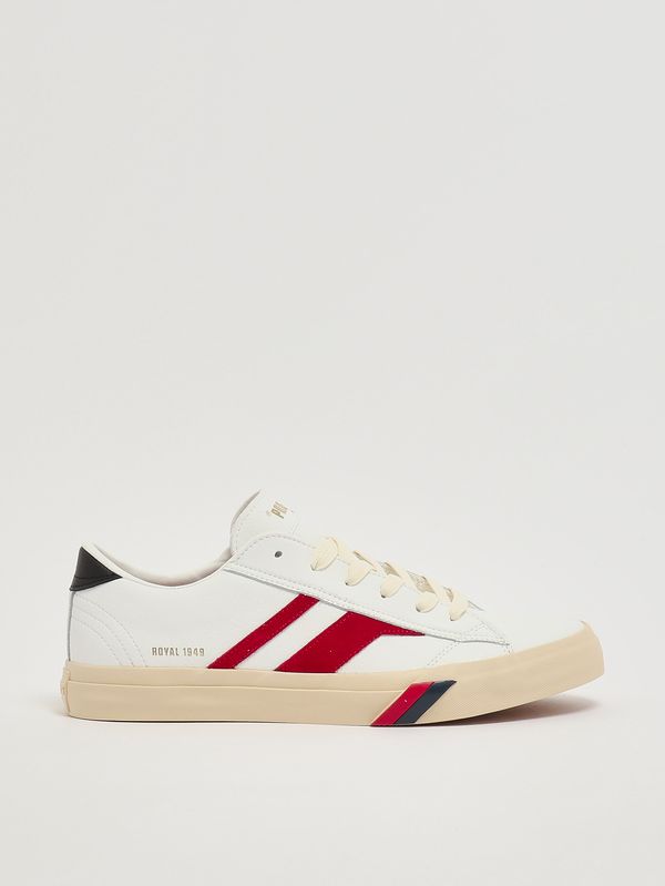 1. Royal Classic leather sneakers White-Red Pro-Keds 1949 rc226slmls