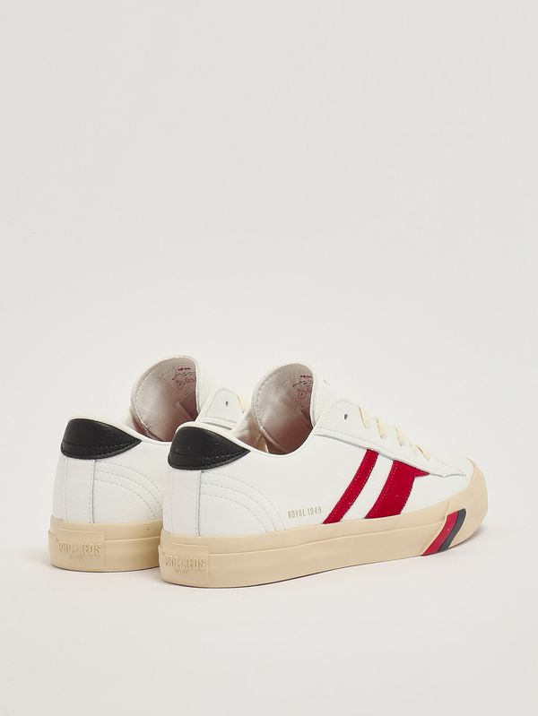 3. Royal Classic leather sneakers White-Red Pro-Keds 1949 rc226slmls