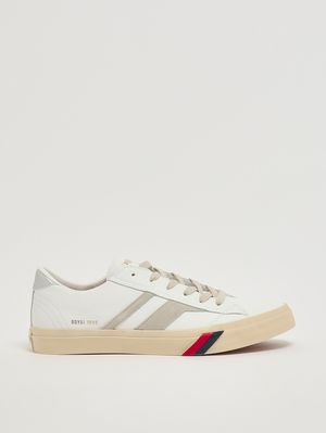 1. Sneaker Royal Classic aus Leder Weiß-Grau