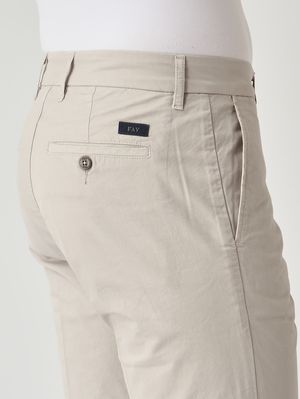 5. Pantalone uomo in gabardina di cotone stretch Grigio Chiaro