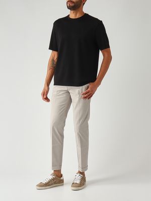 2. Pantalone uomo in gabardina di cotone stretch Grigio Chiaro