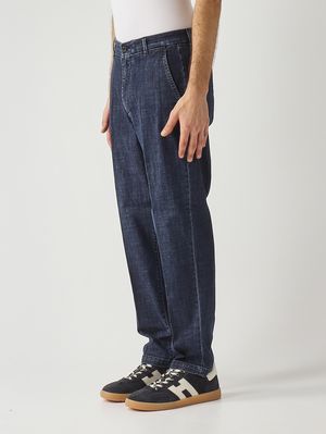 2. Men's stretch cotton jeans Dark Denim