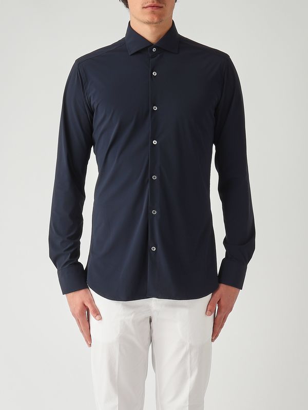 Camicia uomo in tessuto tecnico Blu Navy Guglielminotti