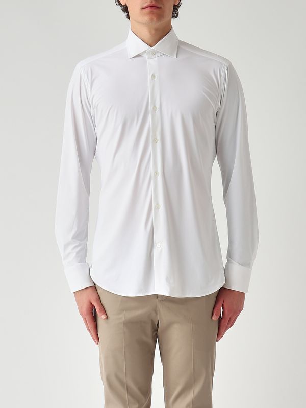 1. Camicia uomo in tessuto tecnico Bianco Guglielminotti 1360gje