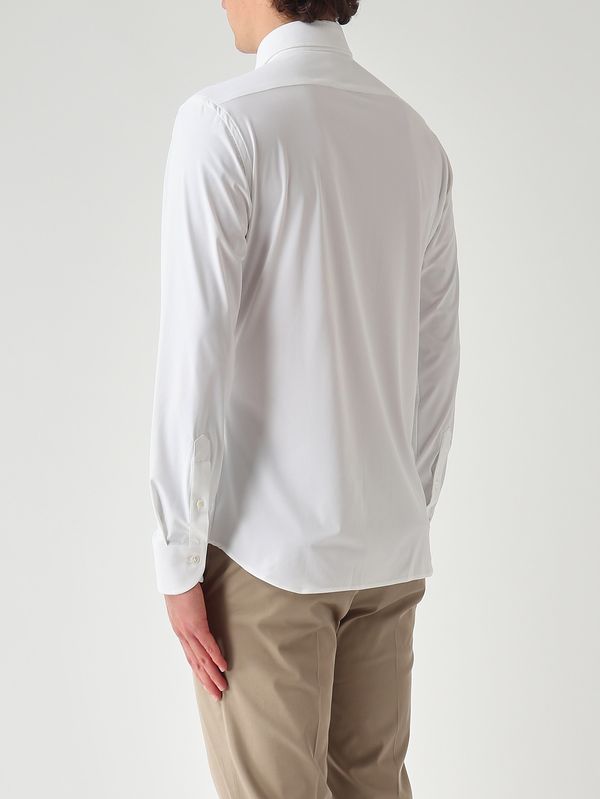 4. Camicia uomo in tessuto tecnico Bianco Guglielminotti 1360gje