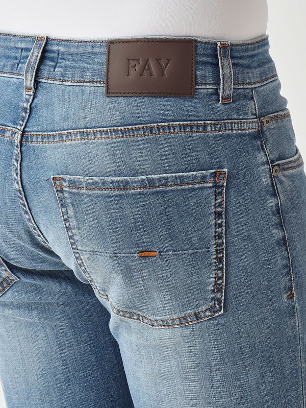 5. Jeans uomo in cotone stretch Denim Fay ntm8752196lzed